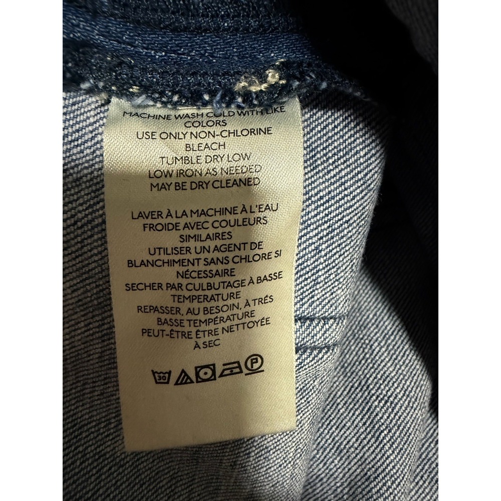 Maeve Anthropologie Junie Wide Leg High Rise Sailor Utility Trouser Jean Size 30 - Picture 14 of 15